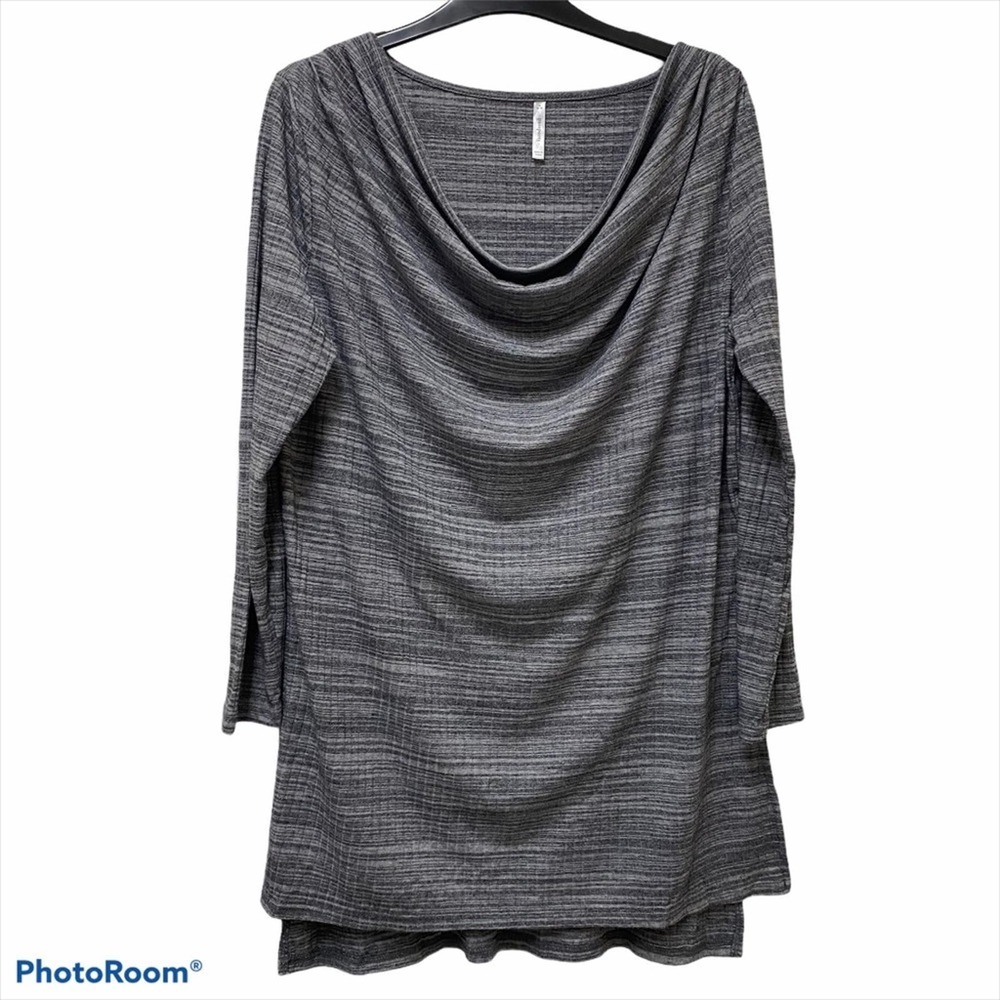 Passports Drape Neck 3/4 Sleeve Blouse M 8-10